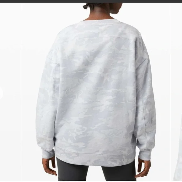 ❗️SOLD❗️2020 Lululemon Grey Camouflage LS Perfectly  Crew Sweatshirt Si… - Picture 2 of 6